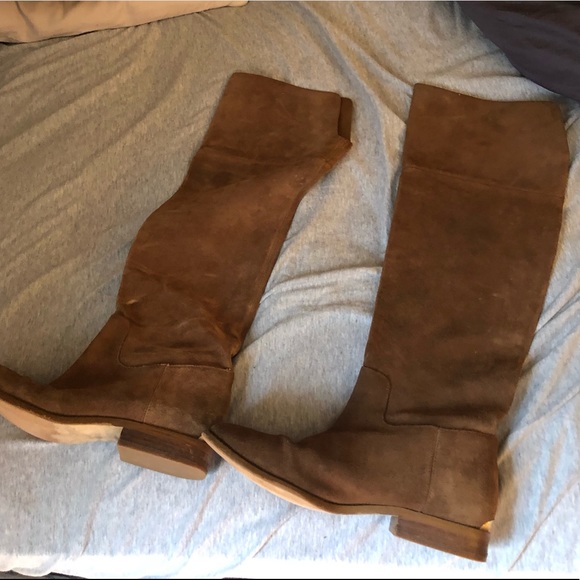 Caramel Michael Kors knee high suede boots - Picture 1 of 6